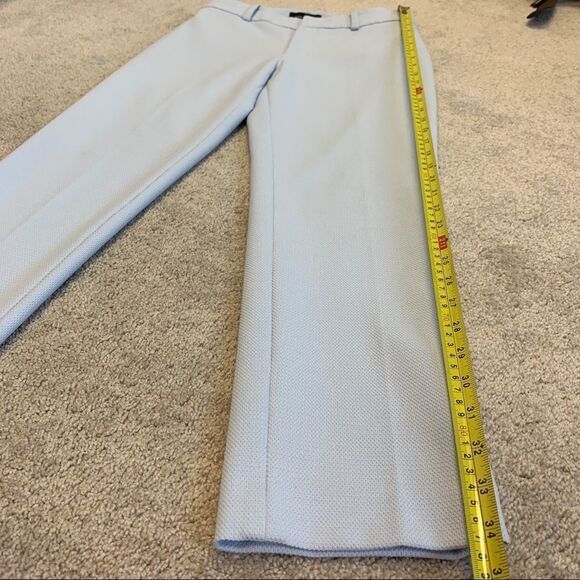 CLUB Monaco Remi mid-rise cropped slim fit trouser textured pants blue Sz 4🇨🇦 - Picture 13 of 14